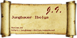 Jungbauer Ibolya névjegykártya